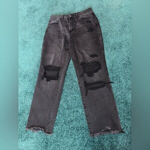 Flying Monkey black jeans, size M/L straight jeans